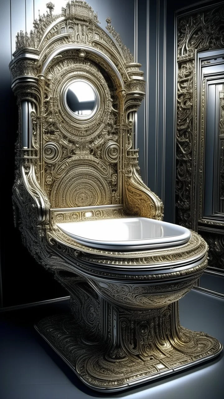 A throne an oil painting made of gold