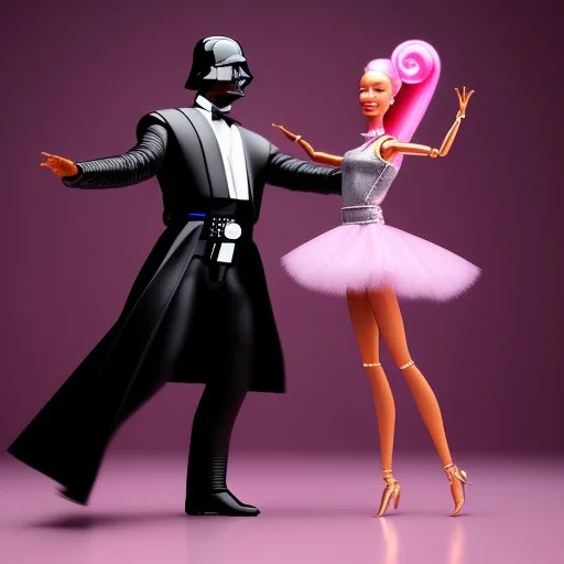 Barbie dancing with Darth Vader