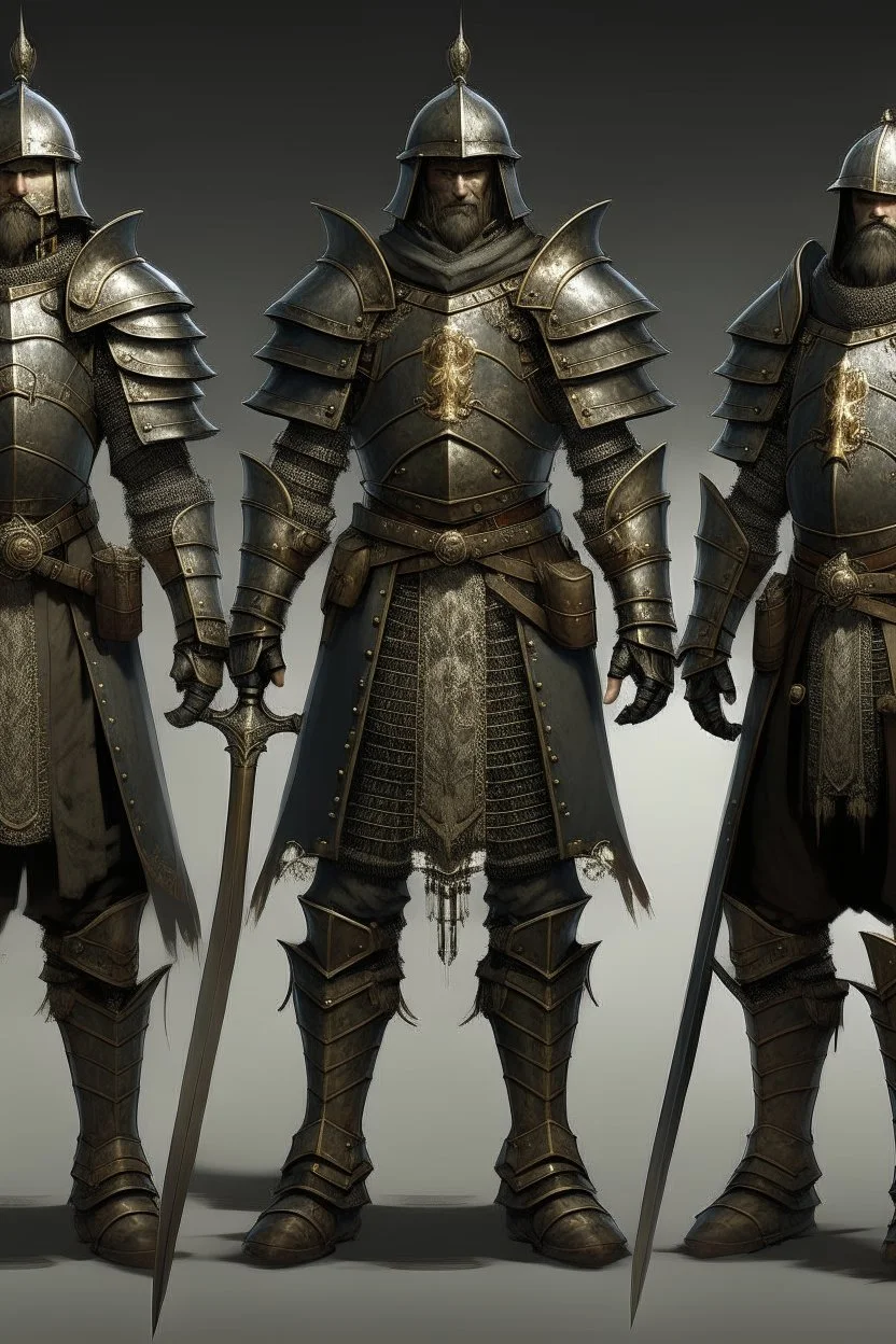 army of distopian victorian soldiers armors fantasy