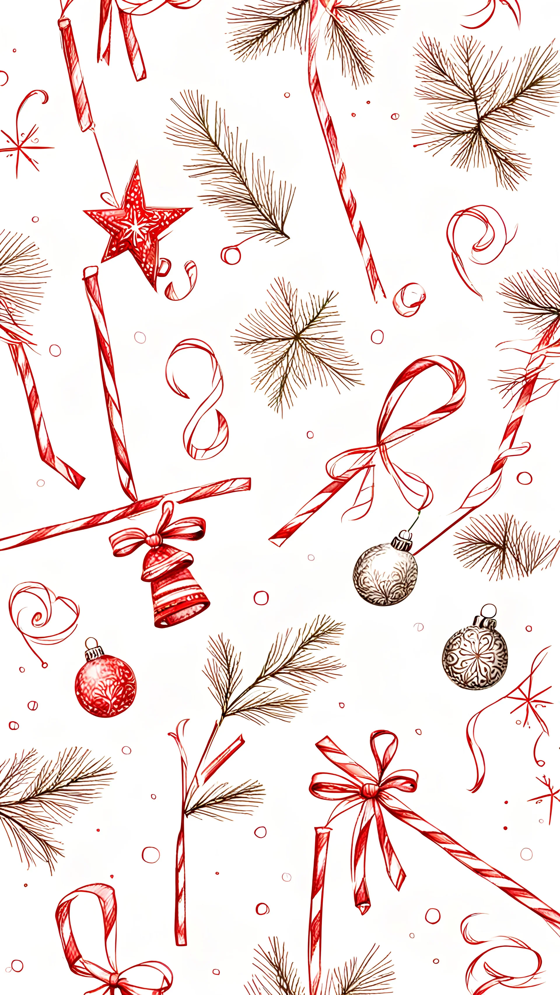 one Christmas straw drawn