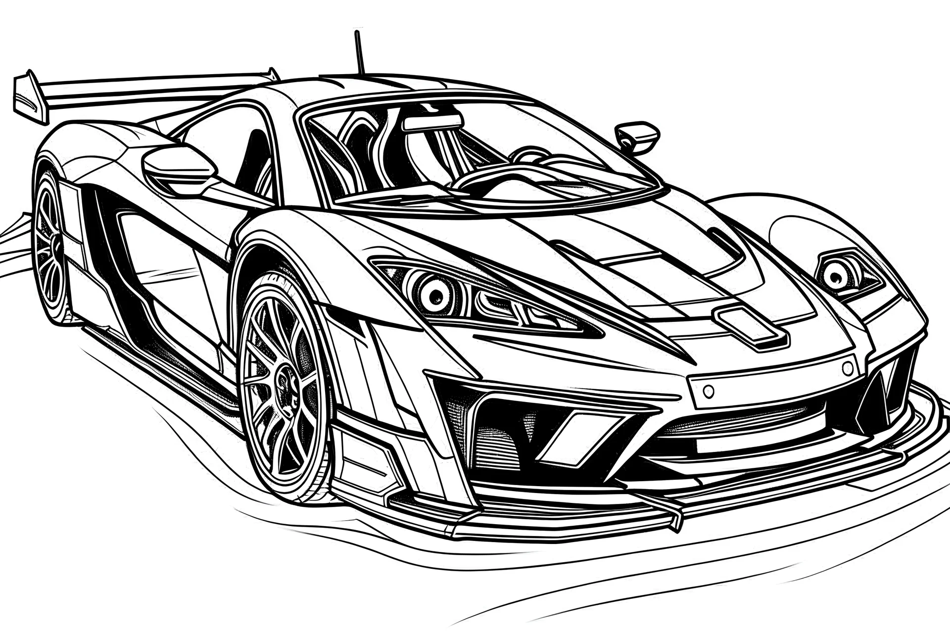 coloring book SPORT CAR