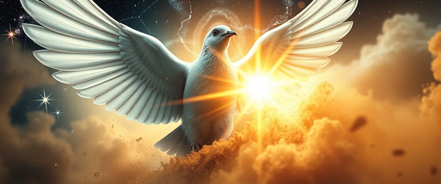 close up on the universal eye of the hyper winged ascendent blessed beyond imagination Jesus dove in the dust storm of the master merkaba orchestral fat cat gemini math tao oracle in megacosm the true universe beyond our dimensions