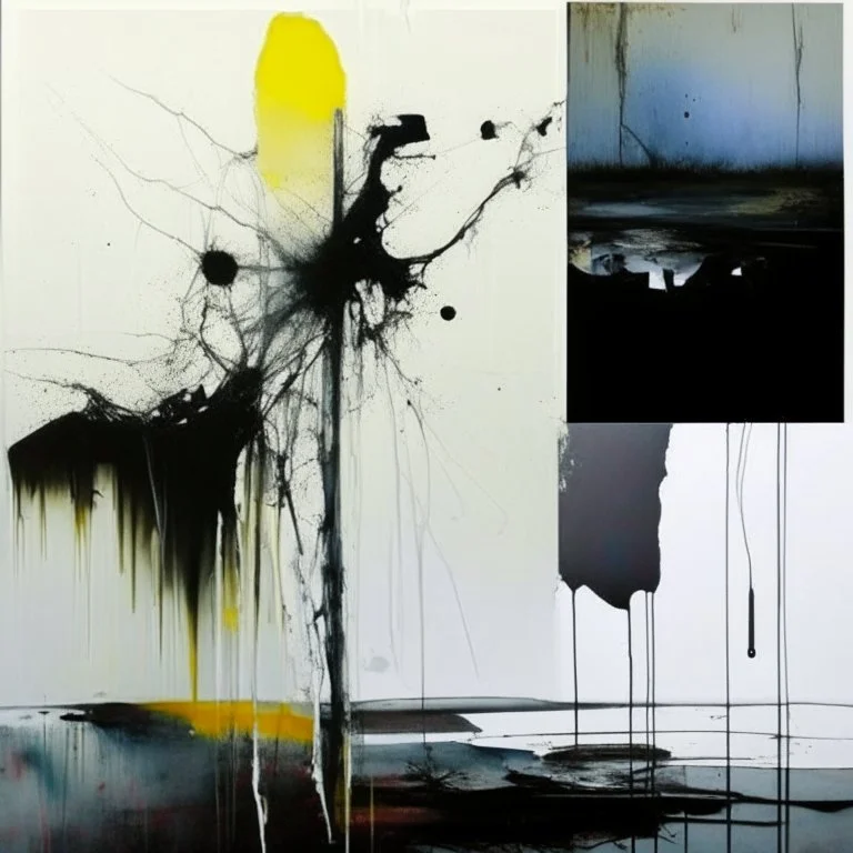 Empty Minimal contemporary abstract flat landscape painting. Concrete. Big brushstrokes. Twisted fragments of bodies. Drips of paint. style of Justin Mortimer and Adrian Ghenie.