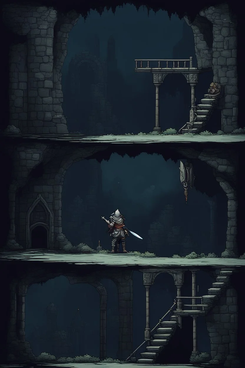 2d sidescroller platformer, level design inspired by Dark Souls games,