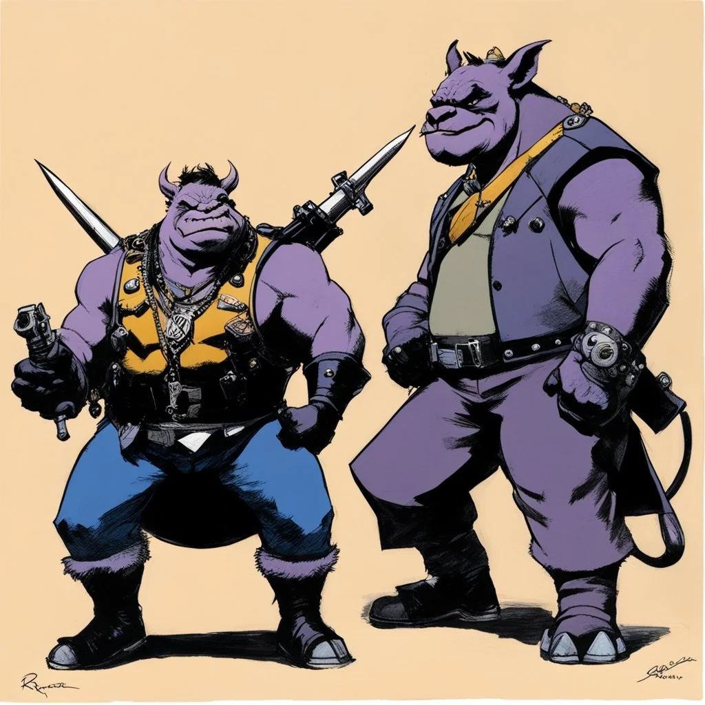 [art by René Gruau] Bebop and Rocksteady,