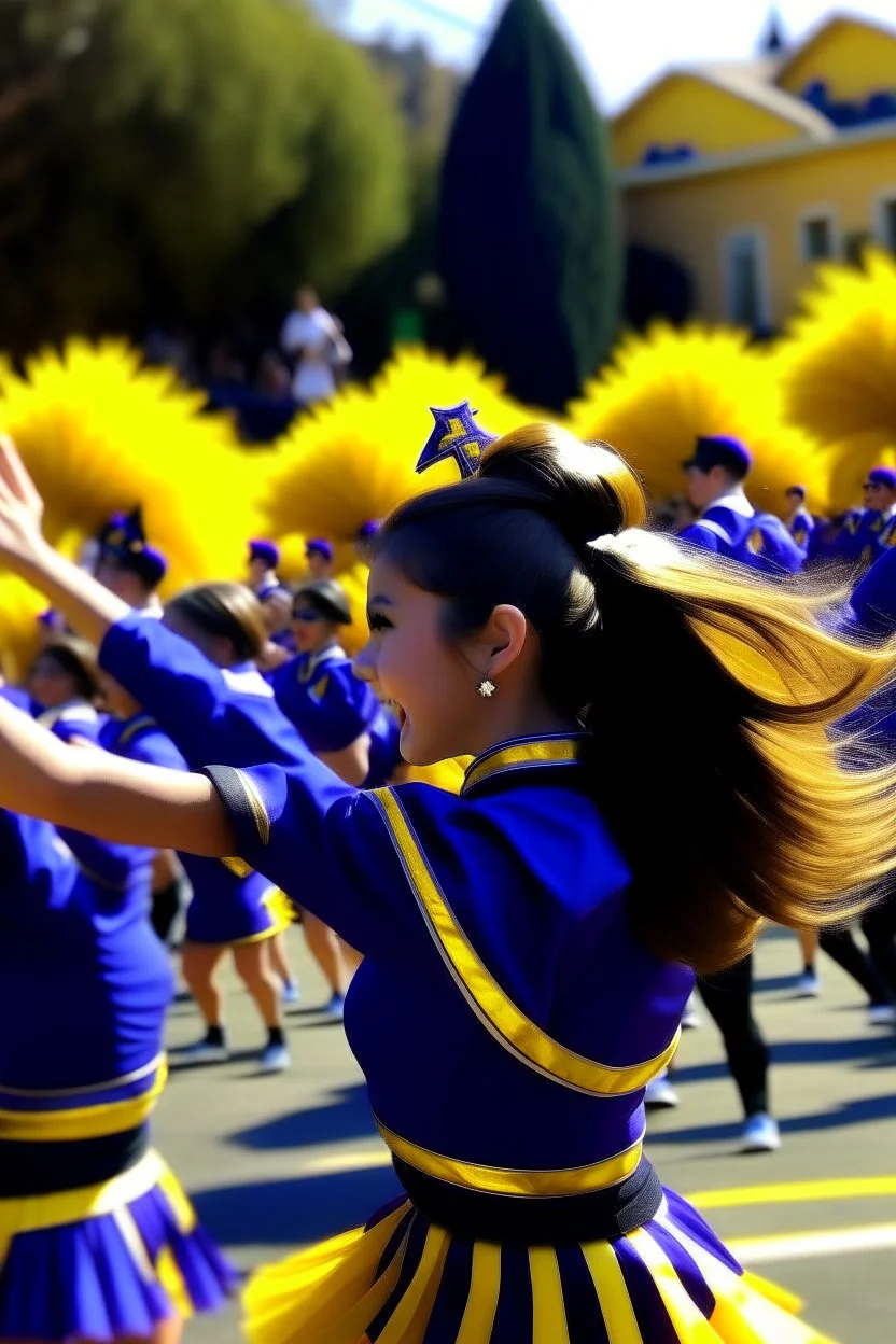 cheerleating purple and gold