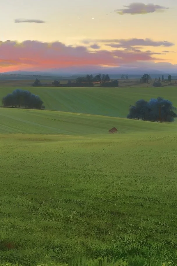 A beautiful classical painting of a field
