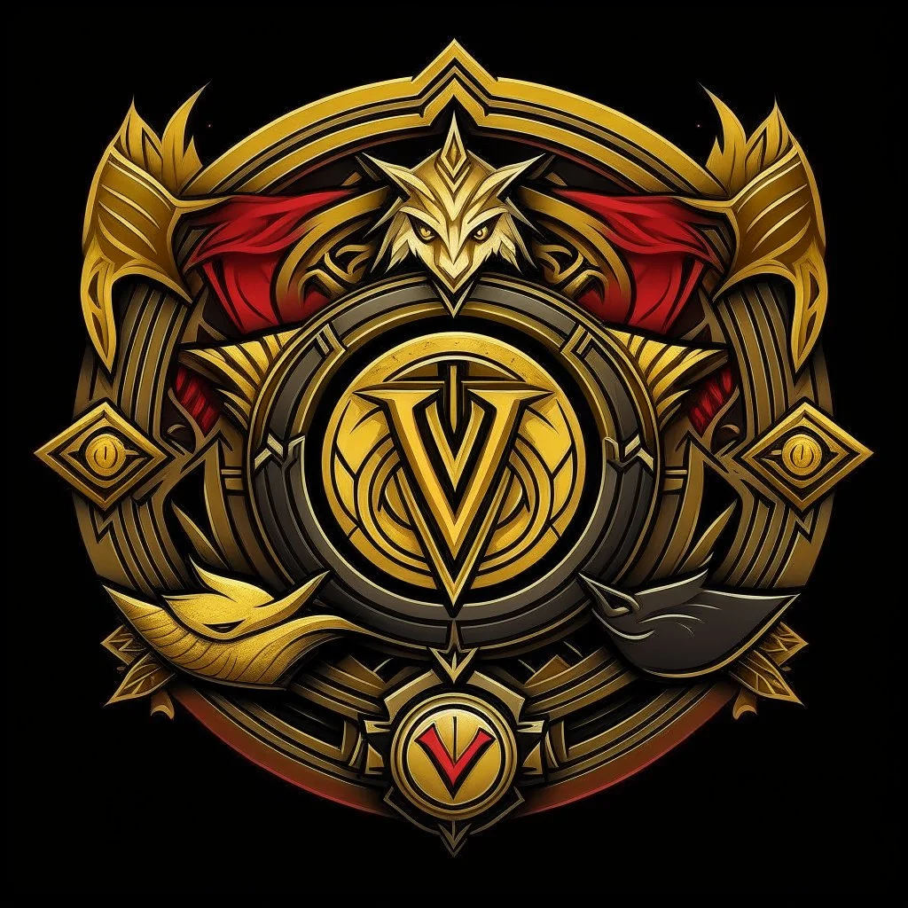 fantasy empire logo that is named Volkun, d&d symbol, fantasy, symbol, logo