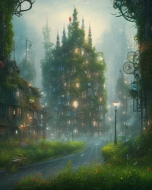 overgrown city