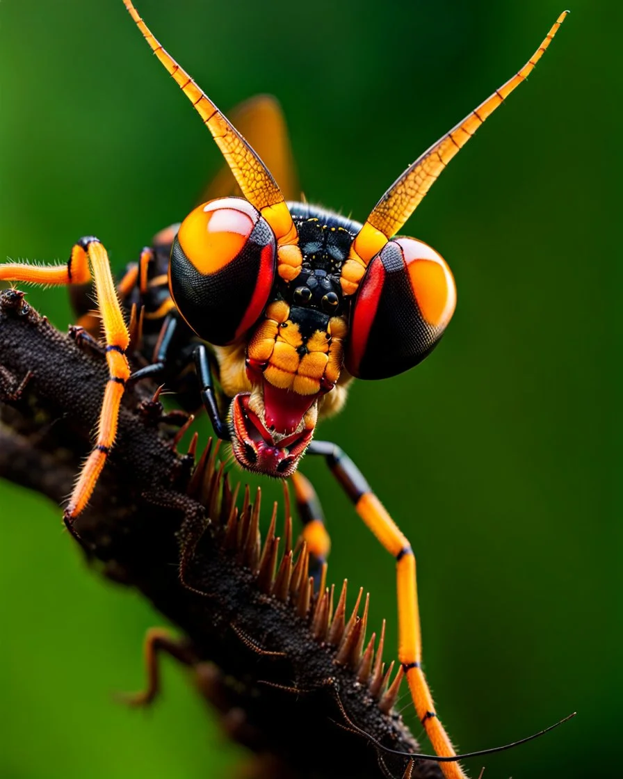 a national geographic style photograph of spider wasp lizard xenomorph hybrid