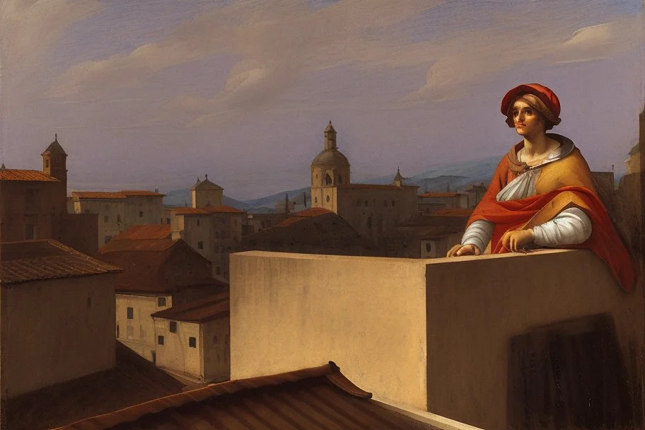 person on the roof by andrea del sarto