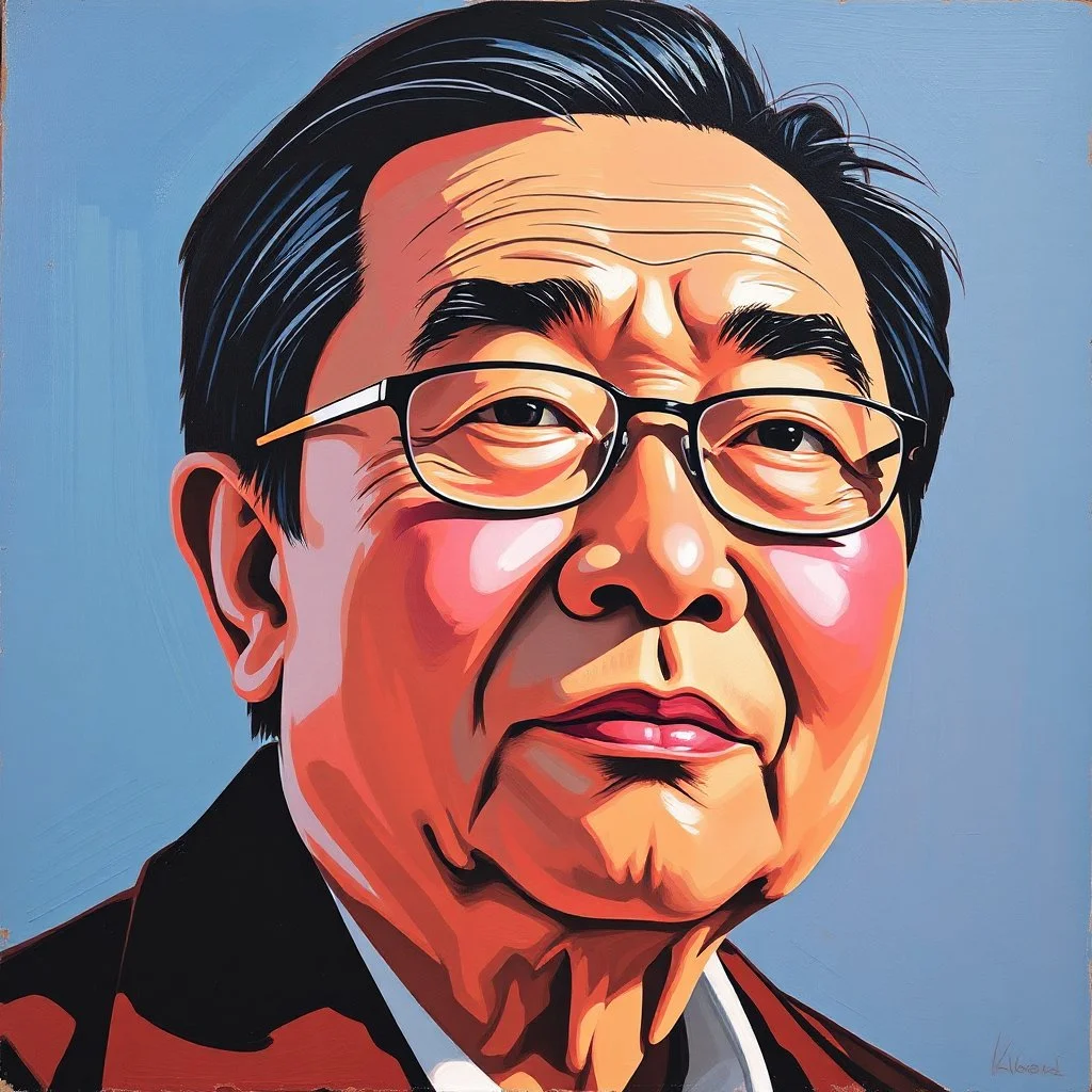 MORRIS CHANG TAIWAN SEMI CONDUVTOR PORTRIAT STYLE OF WARHOL