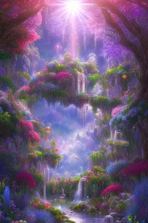 verybeautiful-magical-garden-of-the-angelic-kingdom-blue-and-pink-plants-and-trees-small-river-sunshine-flowers-haze-thumb-rainbow-ufo-bright-colors