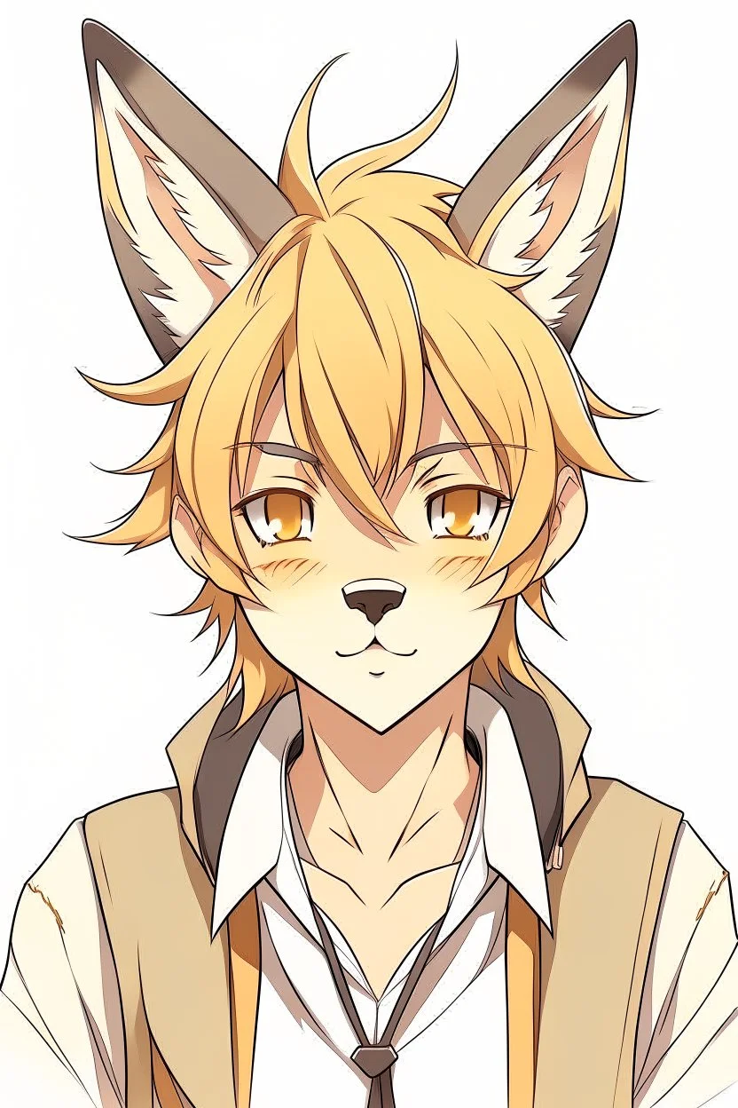 Anime man with fox ears