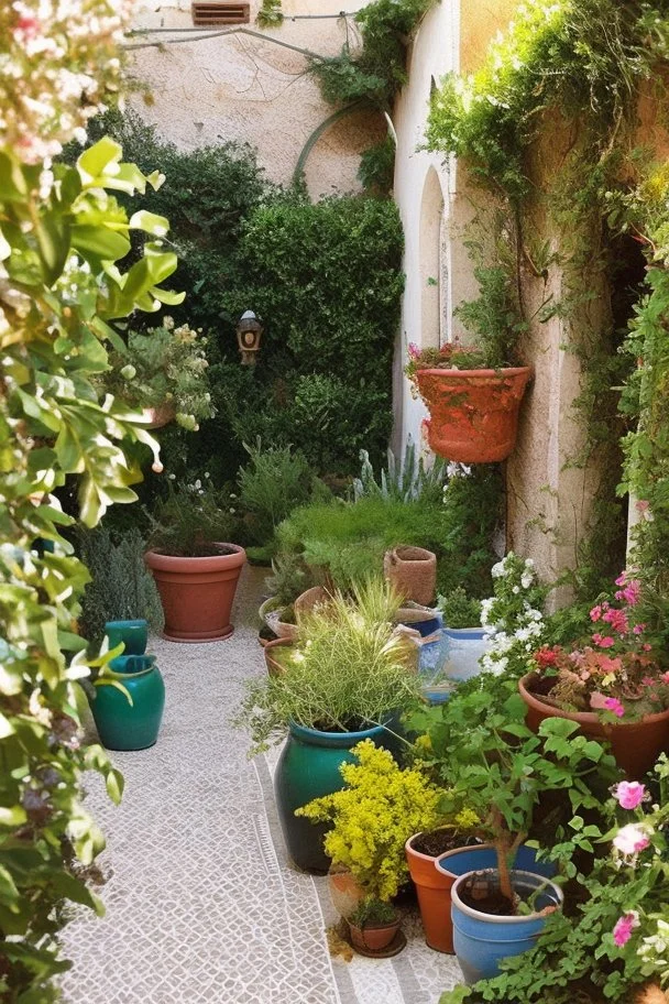 A tiny secret Mediterranean garden