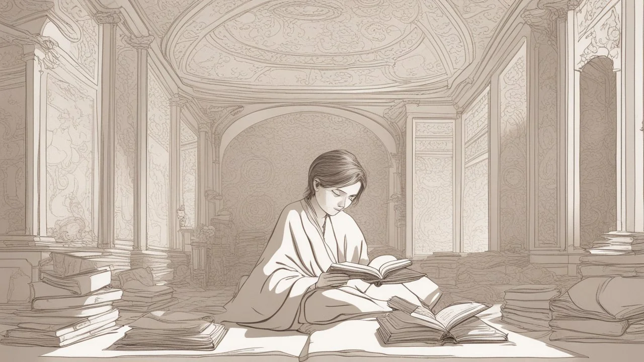 The image portrays an atmosphere of tranquility and focus, with an individual reading a book in a serene and comfortable setting. It reflects the spirit of self-improvement and personal growth, as the person appears engrossed in exploring inspiring content that contributes to their personal development and knowledge acquisition. The appropriate lighting and intricate details enhance a positive and motivating ambiance for learning and advancement.
