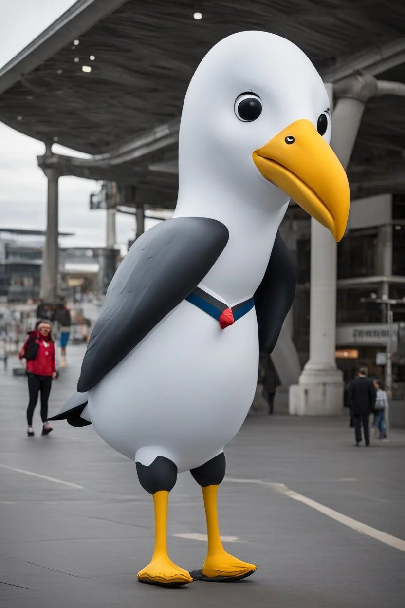 Giant seagull mascot