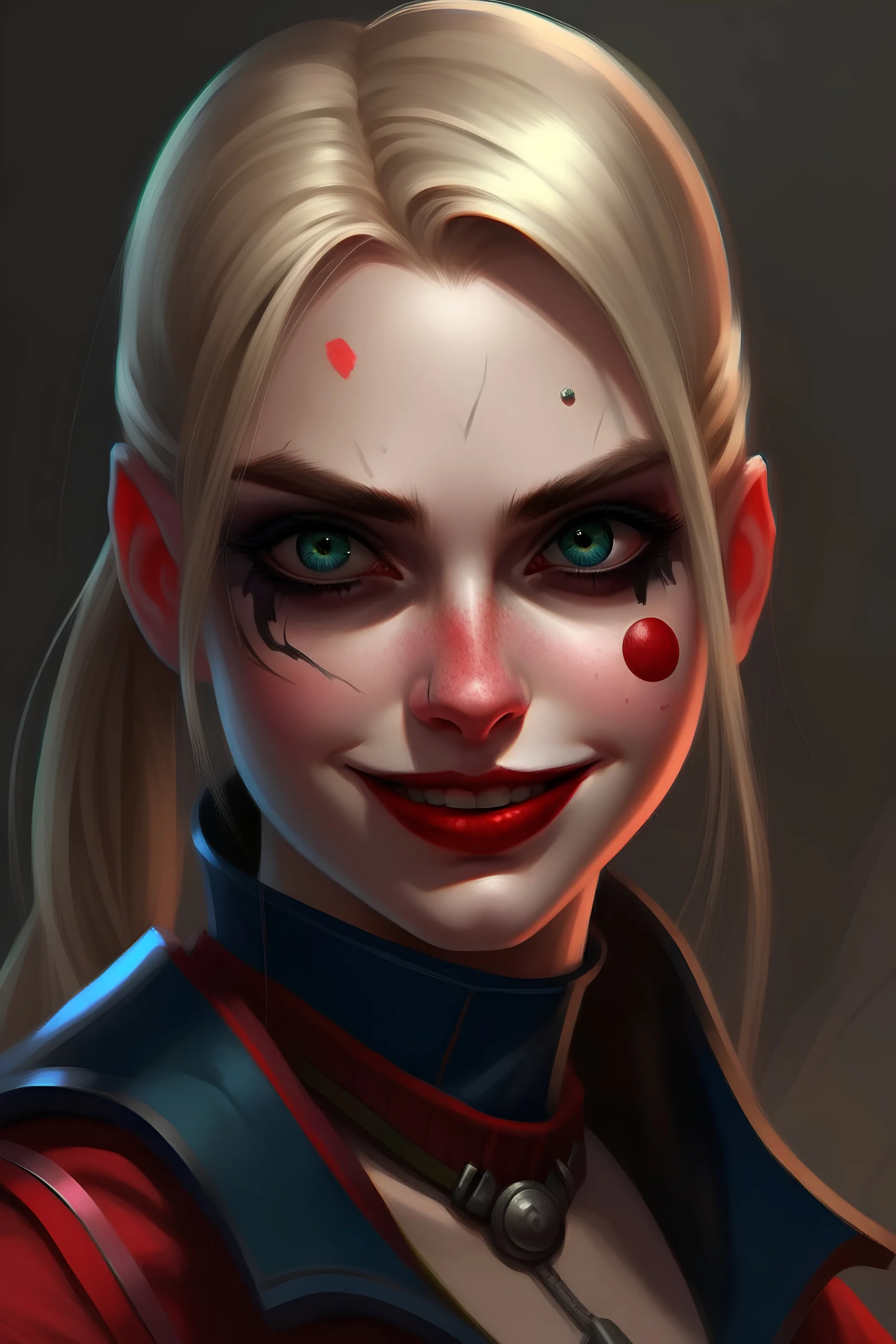 harley quinn , close portrait