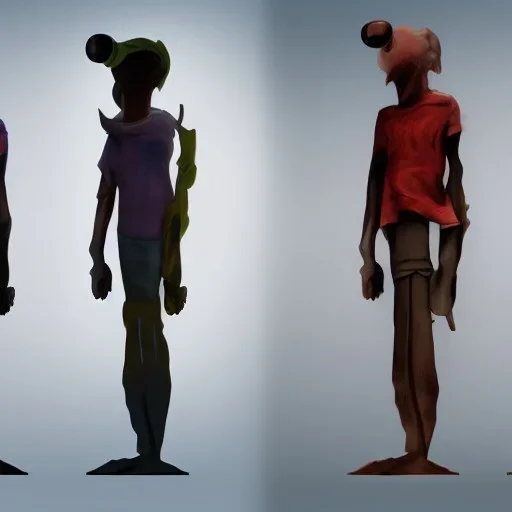 2d 4k realistic creative animation character concept standing