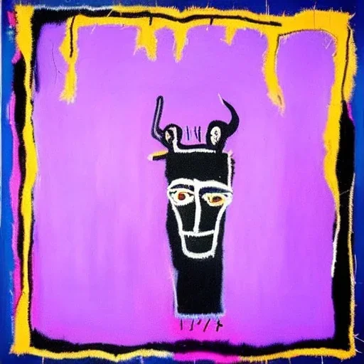 Lavender and goats Jean-Michel Basquiat crossed with rothko