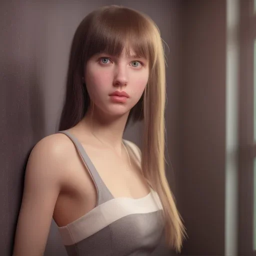 Study girl in university by the room, on book, movie, real photo realistic, unreal engine, cinematic lighting --ar 1:1 creative