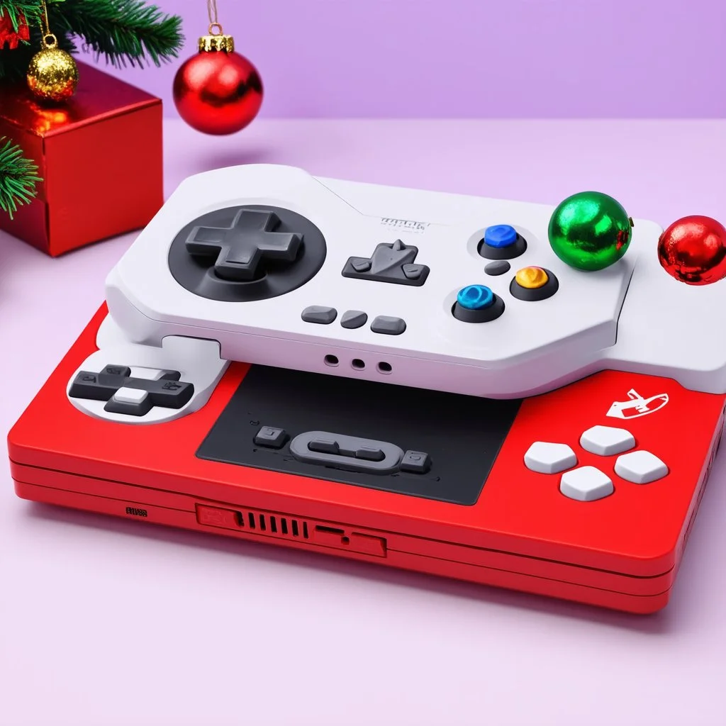 Christmas video game console