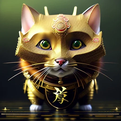 an adorable samurai chibi cat with traditional Japanese intricate clothes, a highly intricate and hyperdetailed drawing, Greg Rutkowski, Victo Ngai, Sakiyama, cover art, long exposure, cel-shaded, character design, 3d shading, 3DEXCITE, award-winning Epic cinematic brilliant stunning intricate meticulously detailed dramatic atmospheric maximalist