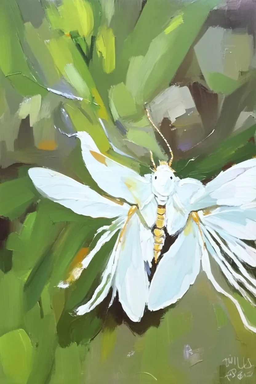 Moth Wedding; Still Life; Oil Painting; Post-impressionism