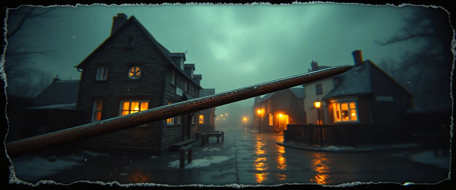 a crowbar , pinhole cam, airbrush 3d rendering, in the style of John Atkinson Grimshaw , torn edges on border