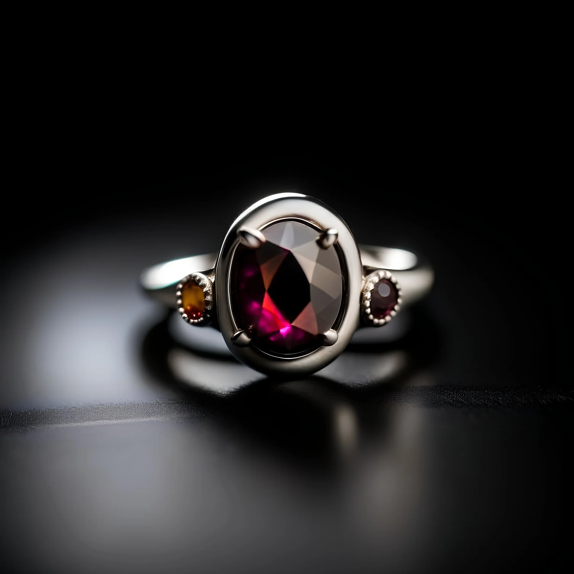 opal and garnet ring