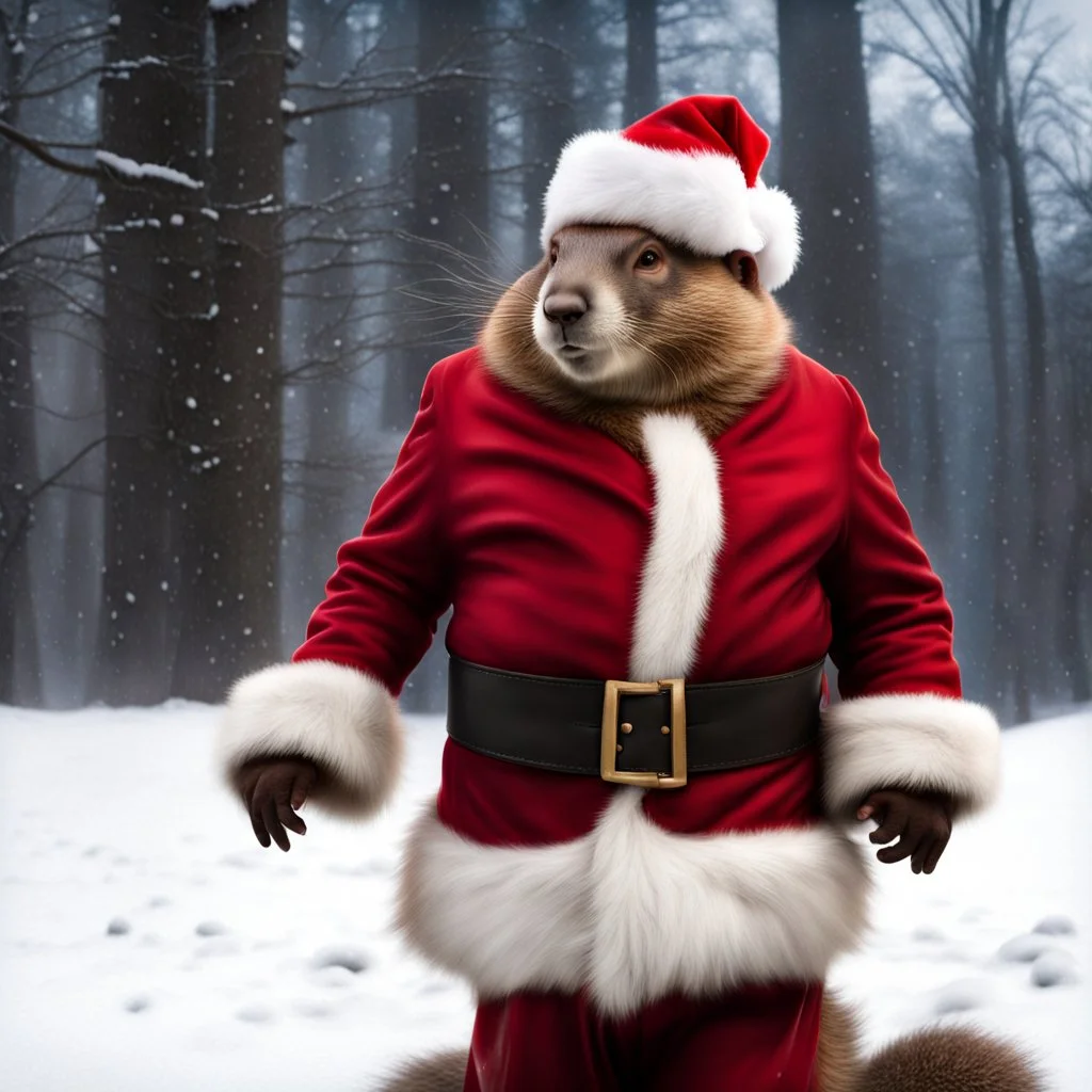 What does Santa Claus do on Groundhog Day?