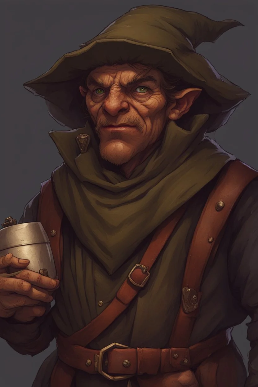 A DnD character. A Hobgoblin merchant.