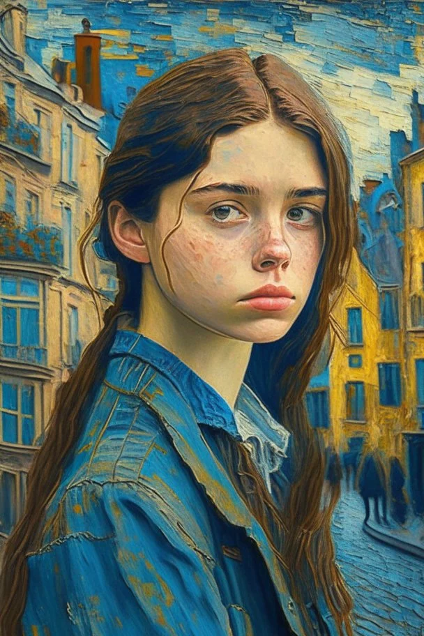 brunette teenager by van gogh