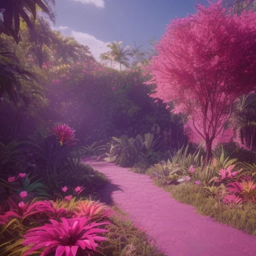 Paradise, nature, flowers, unreal 5, octane render, cinema4d, redshift render, hyper realistic, cenematic, vibrancy, synthwave, retouch, centered, dynamic lighting, dramatic lighting, 4k, highly detailed, attractive beautiful, realistic, virtual reality, epic composition, holographic,