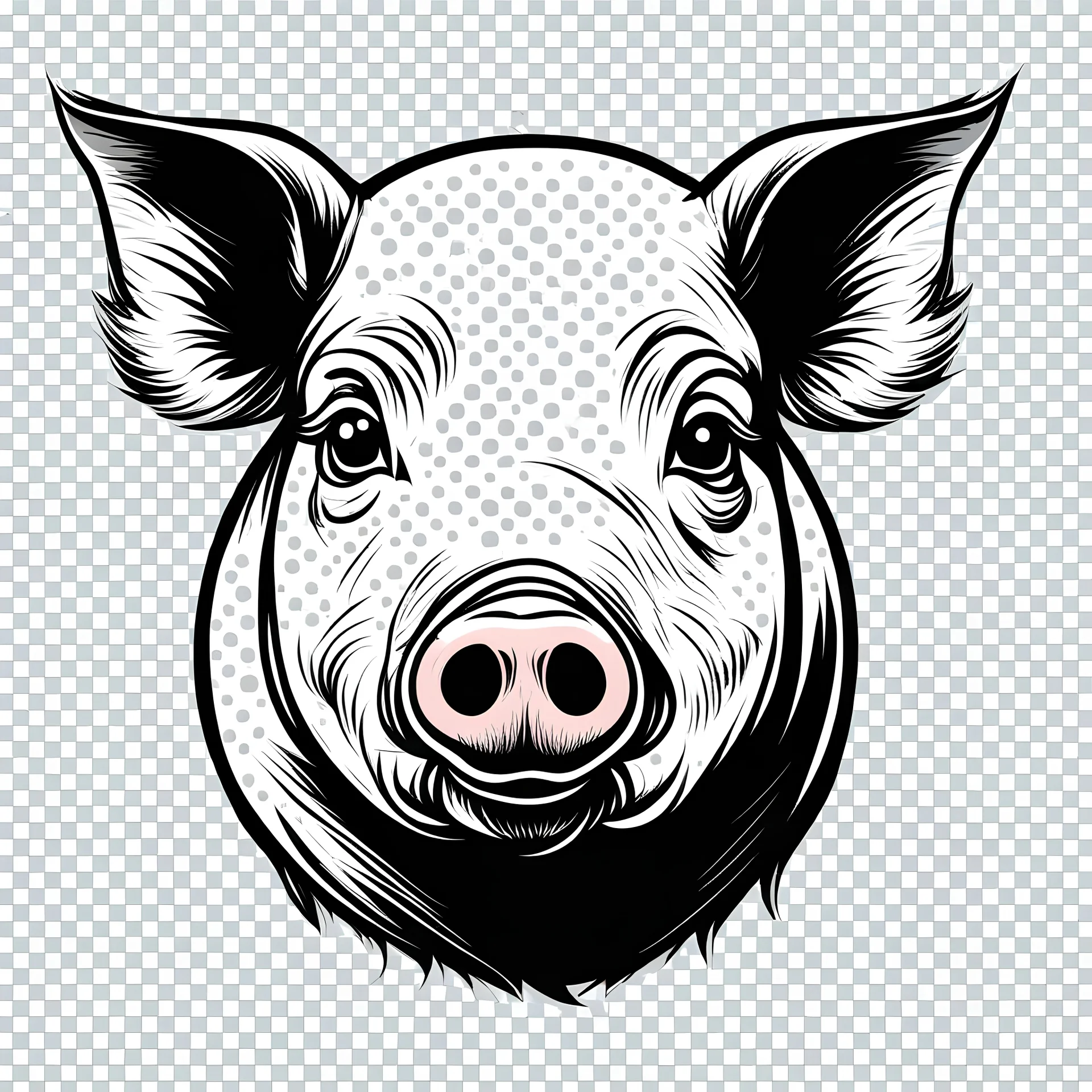 vector illustration of a pig