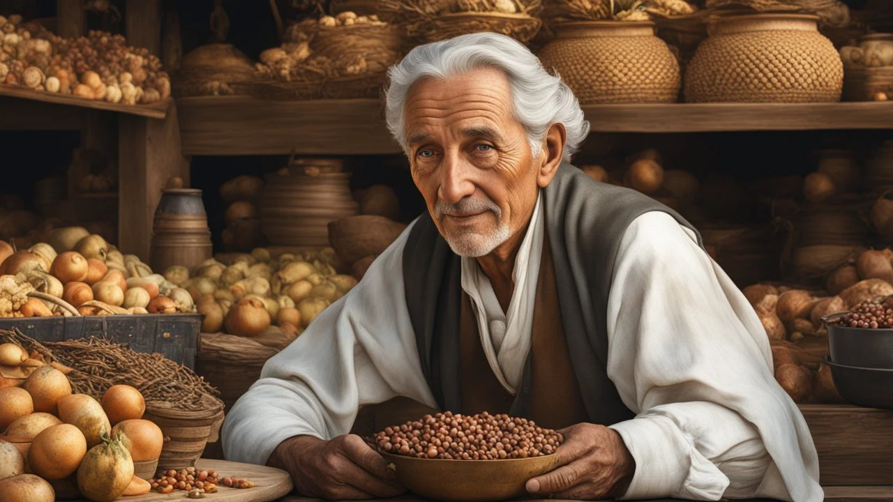 elderly male market trader selling orreries, showing his head and upper body, perfect eyes, perfect anatomy, exquisite composition, beautiful detailed intricate detailed octane render, 8k artistic photography, photorealistic, soft natural volumetric cinematic perfect light, chiaroscuro, award-winning photograph, masterpiece, raphael, caravaggio, bouguereau