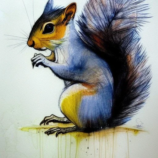 squirrel by Agnes Cecile, soft natural colors