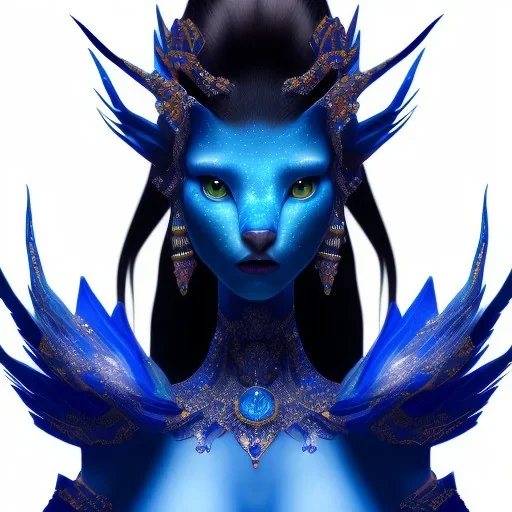 Blue Wearing make up avatar pandora