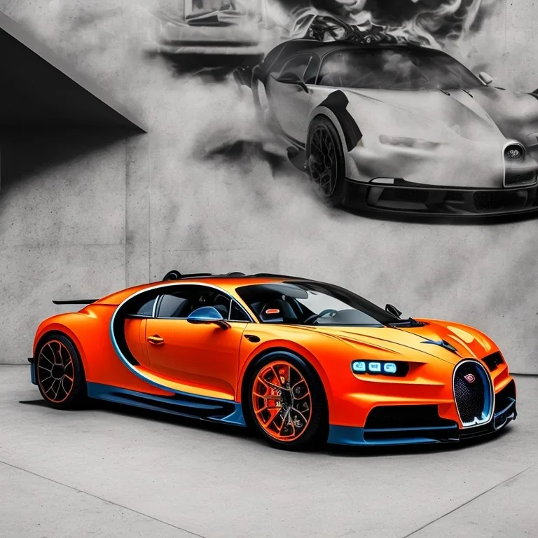 orange bugatti chiron