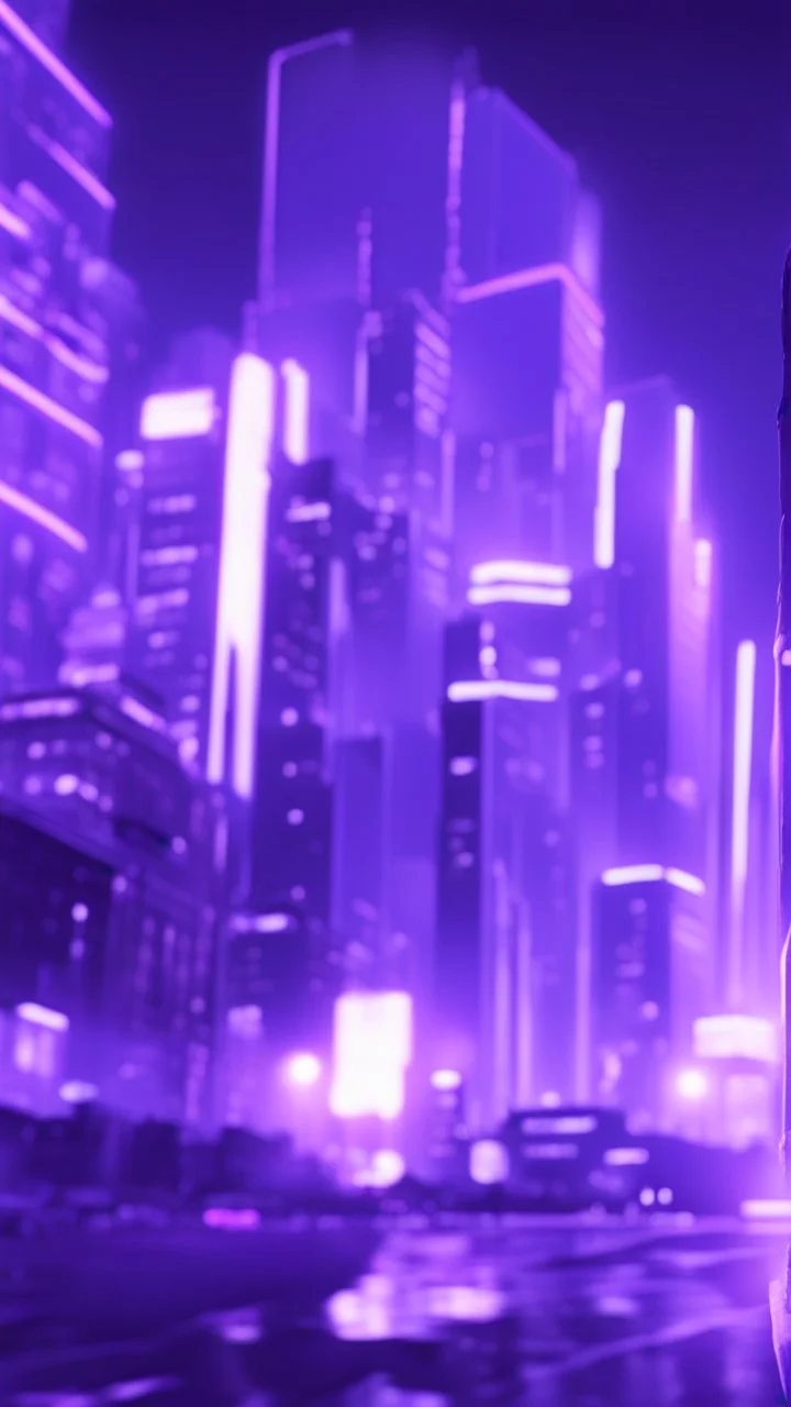 neon purple city