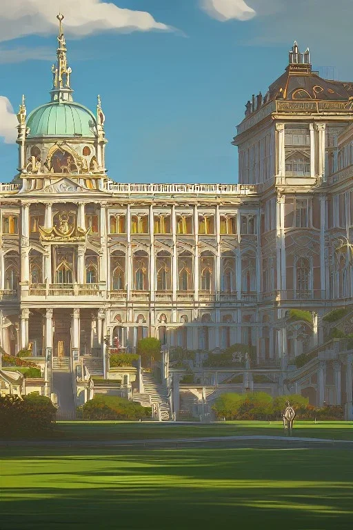  Schönbrunn from outside, Vienna. Photorealistic