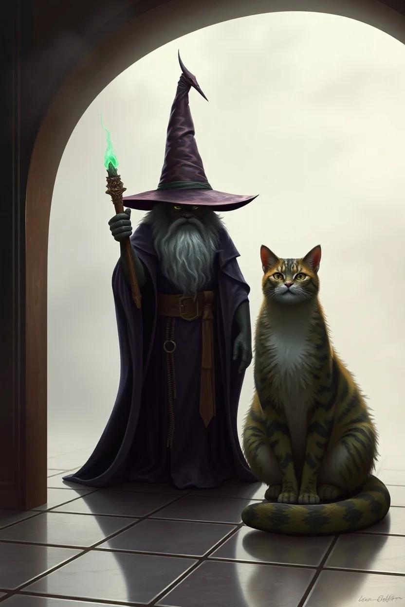 Wizard,snakebat and fat cat, add some fucking realism with no mutants, and a foggy background, and shiny tiled floor