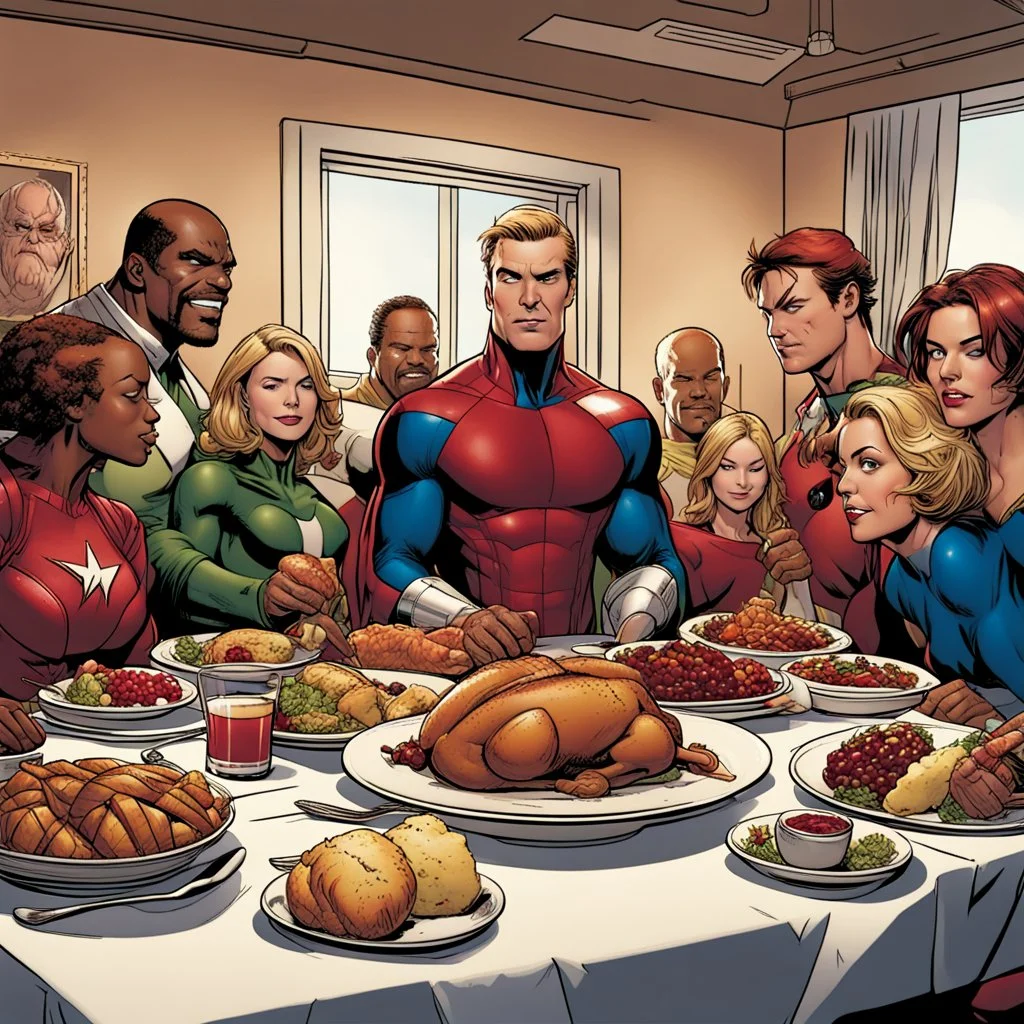 Thanksgiving dinner in the Marvel Comics Universe