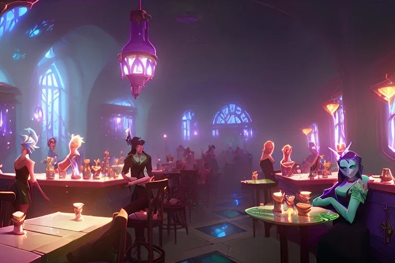 Magical fantasy fairy cafe