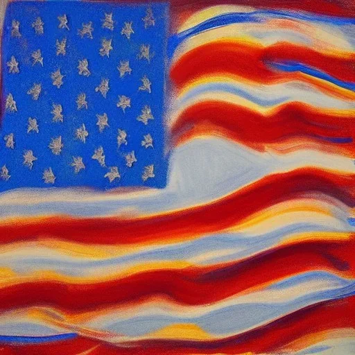 american flag picasso style