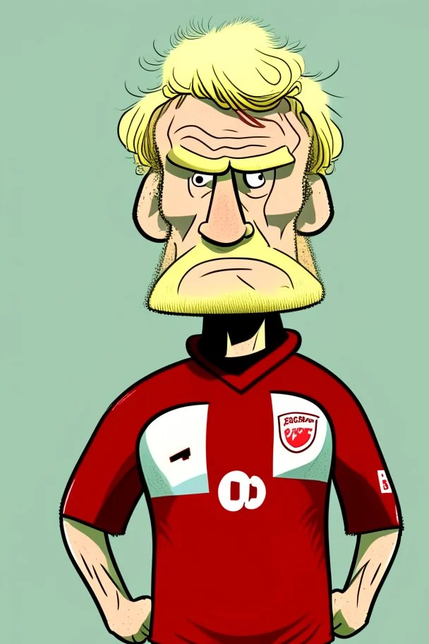 Erling Braut Holland Norwegian football player ,cartoon 2d