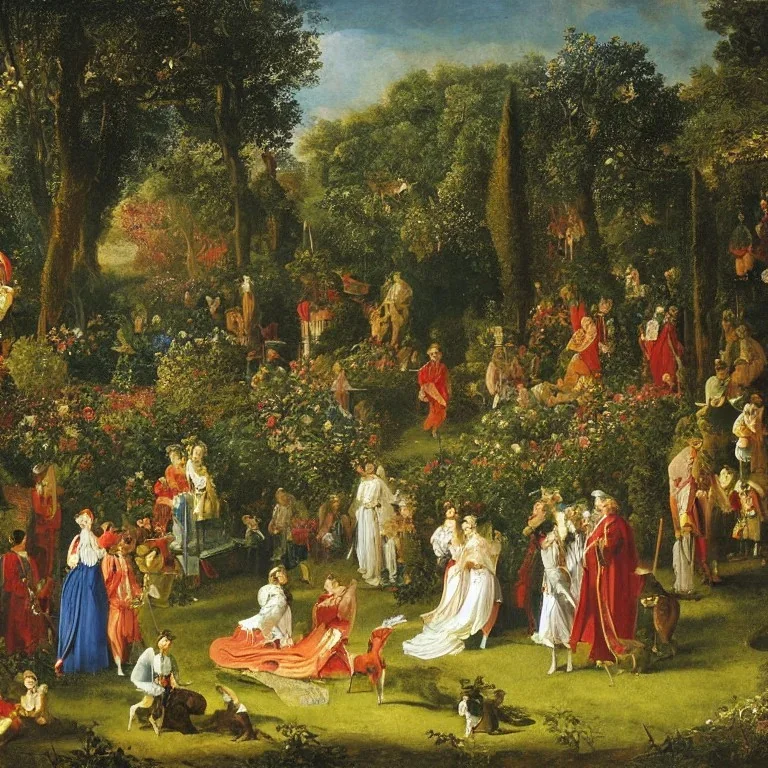 The scene in the garden, the lavishly illuminated climax, by artist “MagdaleneTulli”