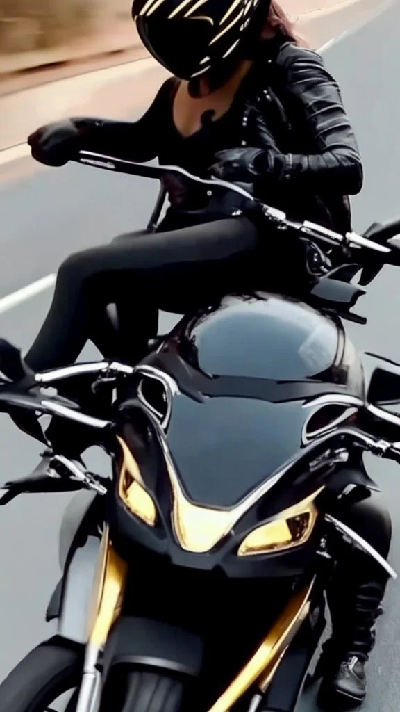 A couple in motorcycle