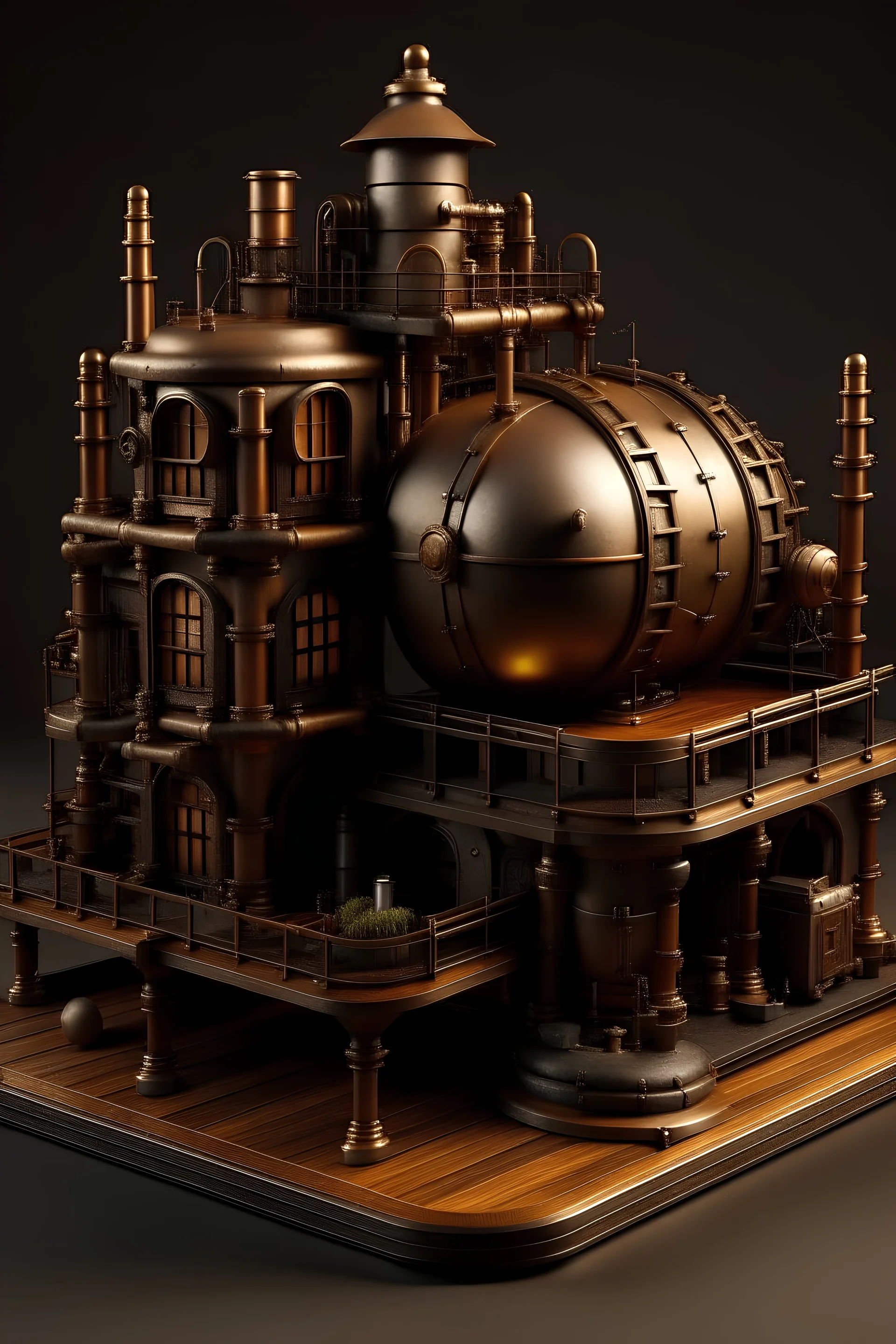 small steampunk brewery