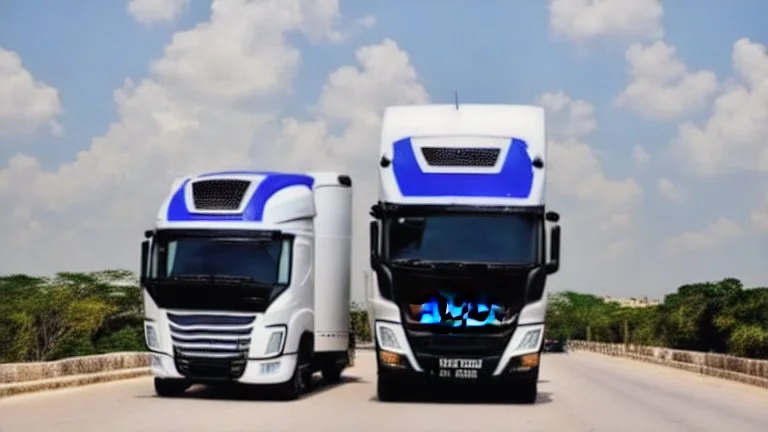 A police Tesla Cybertruck is chasing a Tesla 'Model S Plaid' at top speed, across Chichen Itza, in Mexico. CINEMATIC. WIDE ANGLE LENS.